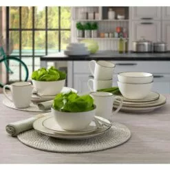 Coupon 🎉 Gourmet Basics® Juliana Cream 16 Piece Dinnerware Set, Service for 4 😉 -Cheap dinnerware Store 5203766 2