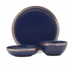 Buy 🧨 Mikasa® Miller Blue 12 Piece Dinnerware Set, Service for 4 🔔 -Cheap dinnerware Store 5294095 Miller Blue 3pc 1