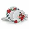 Deals ✔️ Mikasa® Merry Poinsettia 12 Piece Dinnerware Set, Service For 4 🎁 -Cheap dinnerware Store MERRY POINSETTIA 12 PIECE DINNERWARE SET SERVICE FOR 4 5297792 1