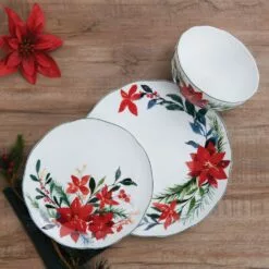 Deals ✔️ Mikasa® Merry Poinsettia 12 Piece Dinnerware Set, Service For 4 🎁 12 Deals ✔️ Mikasa® Merry Poinsettia 12 Piece Dinnerware Set, Service For 4 🎁 -Cheap dinnerware Store MERRY POINSETTIA 12 PIECE DINNERWARE SET SERVICE FOR 4 5297792 3