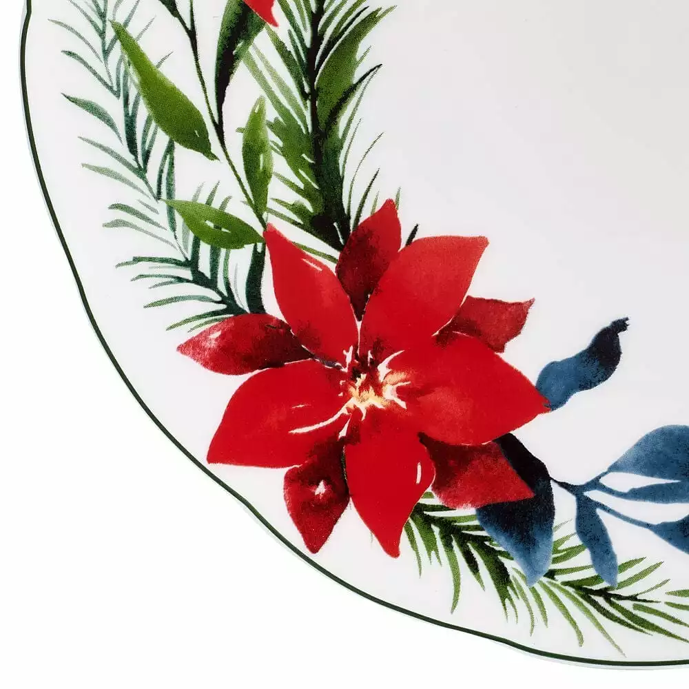 Deals ✔️ Mikasa® Merry Poinsettia 12 Piece Dinnerware Set, Service For 4 🎁 6 Deals ✔️ Mikasa® Merry Poinsettia 12 Piece Dinnerware Set, Service For 4 🎁 - Image 4