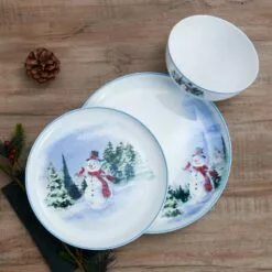 Outlet 🛒 Mikasa® Snowman Forest 12 Piece Dinnerware Set, Service For 4 🔔 -Cheap dinnerware Store SNOWMAN FOREST 12 PIECE DINNERWARE SET SERVICE FOR 4 5297789 3