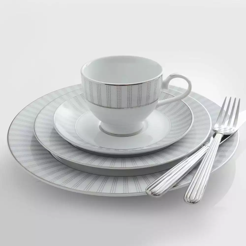 Flash Sale 🛒 Mikasa® Adrian Grey 40 Piece Dinnerware Set, Service for 8 🎁 4 Flash Sale 🛒 Mikasa® Adrian Grey 40 Piece Dinnerware Set, Service for 8 🎁 - Image 2