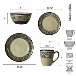 Promo 🥰 Gourmet Basics® Alexandria Dinnerware Set 😍 -Cheap dinnerware Store alexandria dinnerware set 5147986 4
