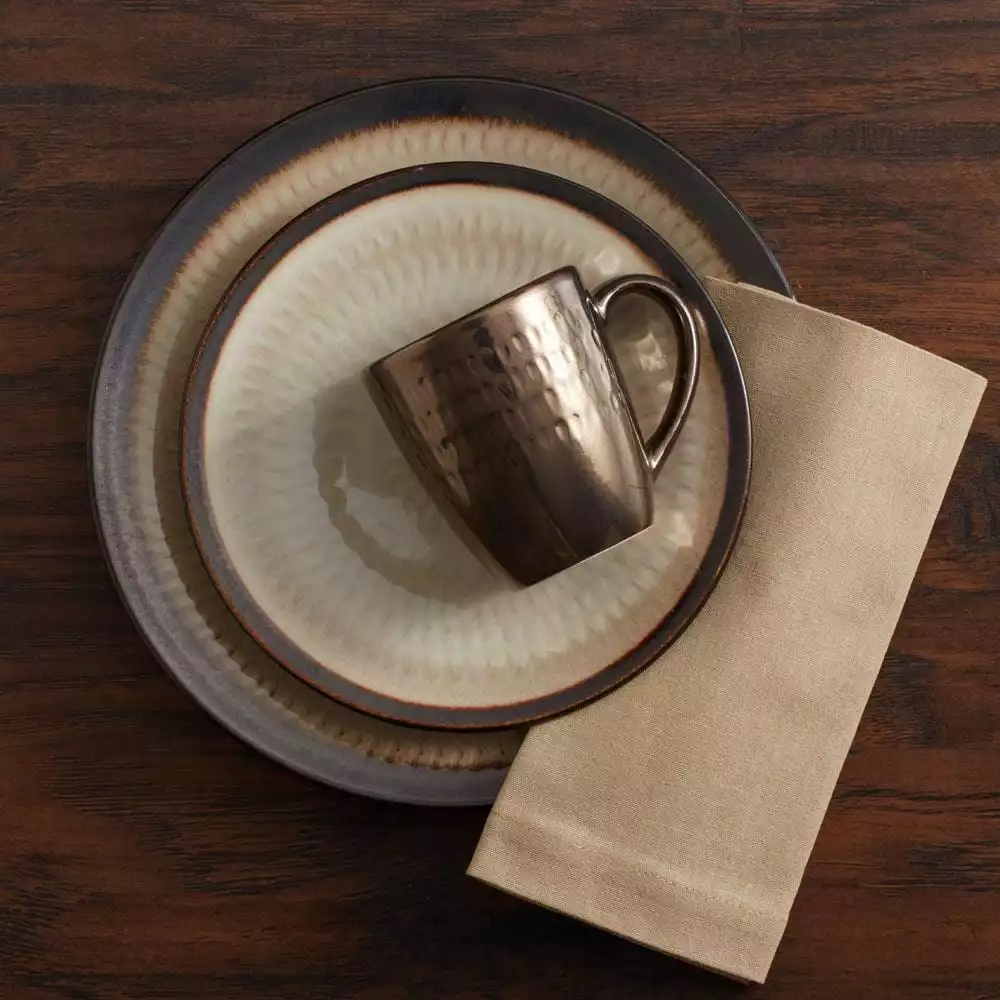 Best Pirce 🤩 Gourmet Basics® Anastasia Cream 16 Piece Dinnerware Set, Service for 4 ✨ 4 Best Pirce 🤩 Gourmet Basics® Anastasia Cream 16 Piece Dinnerware Set, Service for 4 ✨ - Image 2