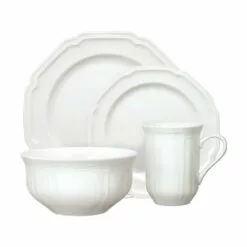 Budget 🔥 Mikasa® Antique White 16 Piece Dinnerware Set, Service for 4 🛒