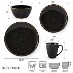 Coupon 😀 Mikasa® Barrett Black 16 Piece Dinnerware Set, Service for 4 🔔 14 Coupon 😀 Mikasa® Barrett Black 16 Piece Dinnerware Set, Service for 4 🔔 -Cheap dinnerware Store barrett black 16 piece dinnerware set service for 4 5287846 10