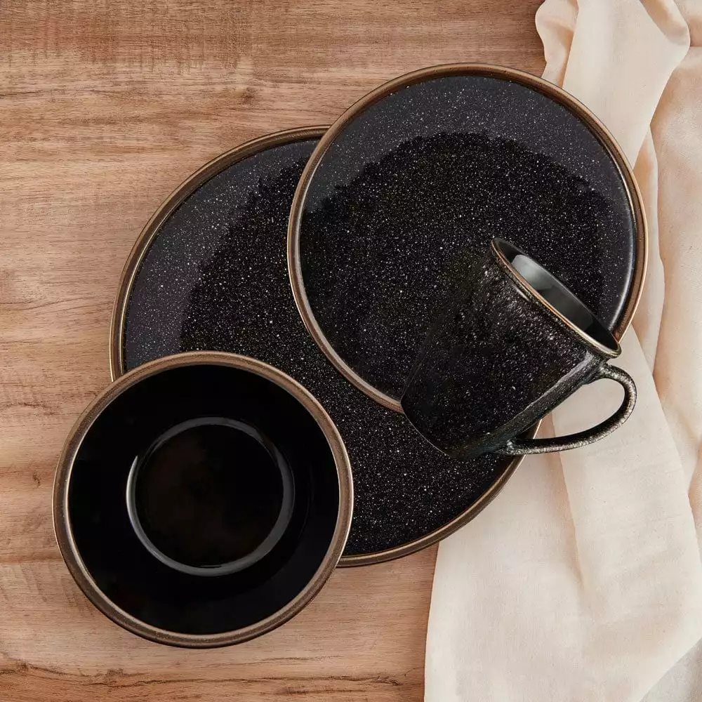 Coupon 😀 Mikasa® Barrett Black 16 Piece Dinnerware Set, Service for 4 🔔 4 Coupon 😀 Mikasa® Barrett Black 16 Piece Dinnerware Set, Service for 4 🔔 - Image 2