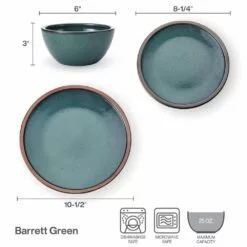 New 🤩 Mikasa® Barrett Green 12 Piece Dinnerware Set, Service for 4 💯 13 New 🤩 Mikasa® Barrett Green 12 Piece Dinnerware Set, Service for 4 💯 -Cheap dinnerware Store barrett green 12 piece dinnerware set service for 4 5293276 3
