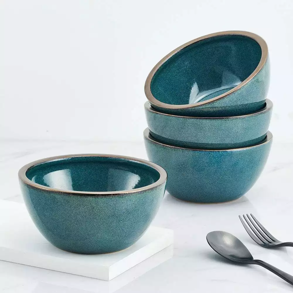 Best Sale 😍 Mikasa® Barrett Green Set of 4 Soup Cereal Bowls 🔥 4 Best Sale 😍 Mikasa® Barrett Green Set of 4 Soup Cereal Bowls 🔥 - Image 2