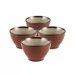 Outlet 😉 Gourmet Basics® Belmont Red Fruit Bowls, Set of 4 ⭐