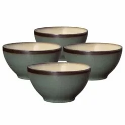Hot Sale ❤️ Gourmet Basics® Belmont Set of 4 Blue Soup Cereal Bowls 😀