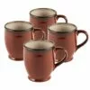 Outlet 🛒 Gourmet Basics® Belmont Set of 4 Red Mugs ✔️ -Cheap dinnerware Store belmont set of 4 red mugs K45091100 1