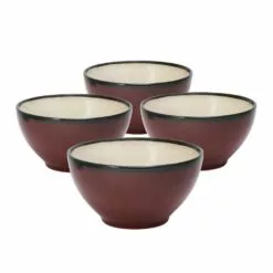Cheap ✔️ Gourmet Basics® Belmont Set of 4 Red Soup Cereal Bowls 💯