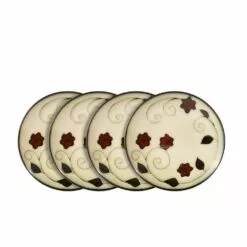 Wholesale 🎁 Gourmet Basics® Belmont Set of 4 Round Leaves Salad Plates ⭐
