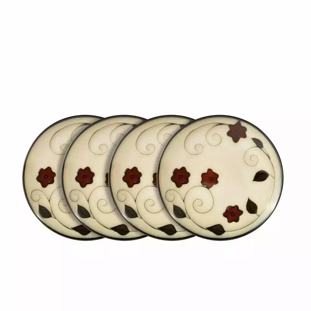 Wholesale 🎁 Gourmet Basics® Belmont Set of 4 Round Leaves Salad Plates ⭐ 3 Wholesale 🎁 Gourmet Basics® Belmont Set of 4 Round Leaves Salad Plates ⭐