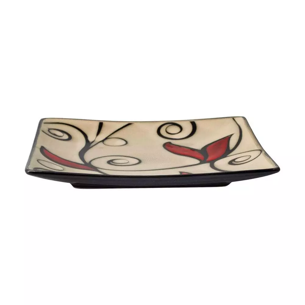 Wholesale 🎁 Gourmet Basics® Belmont Set of 4 Square Red Vine Salad Plates 🔔 5 Wholesale 🎁 Gourmet Basics® Belmont Set of 4 Square Red Vine Salad Plates 🔔 - Image 3
