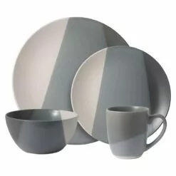 Cheap 🔥 Gourmet Basics® Brandi Gray 16 Piece Dinnerware Set, Service for 4 🎁