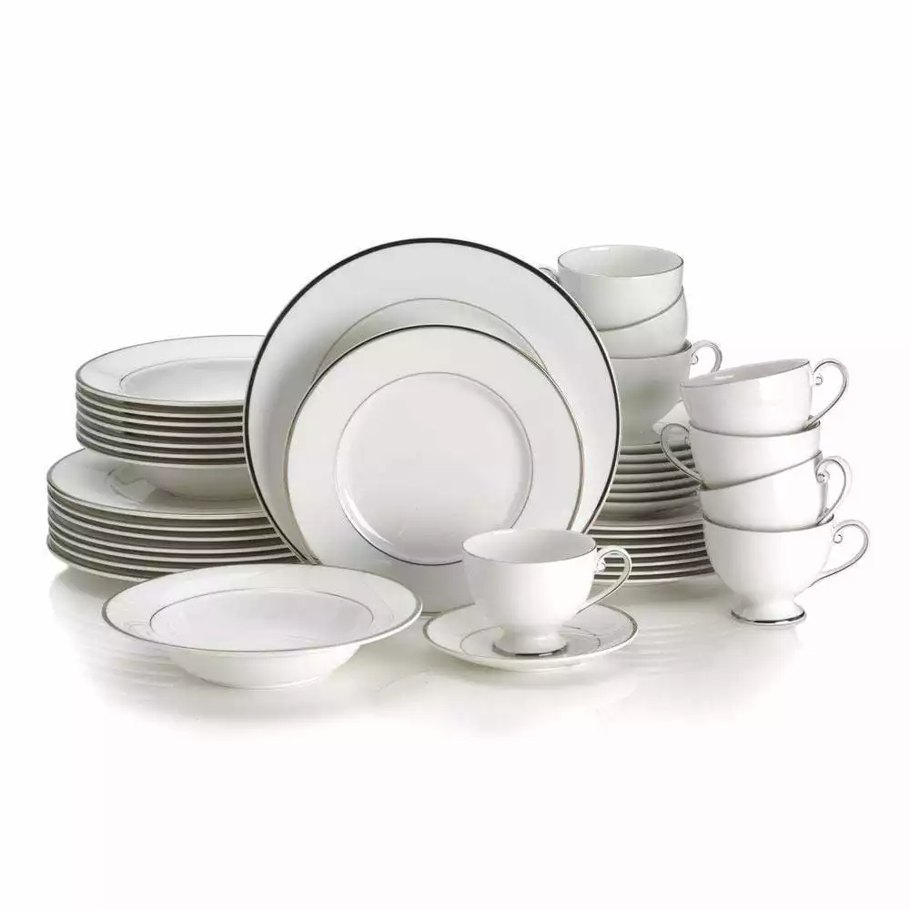 Best deal 😀 Mikasa® Cameo Platinum 40 Piece Dinnerware Set, Service for 8 🌟 3 Best deal 😀 Mikasa® Cameo Platinum 40 Piece Dinnerware Set, Service for 8 🌟
