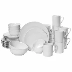 Wholesale 👏 Mikasa® Cheers® White 40 Piece Dinnerware Set, Service for 8 😉