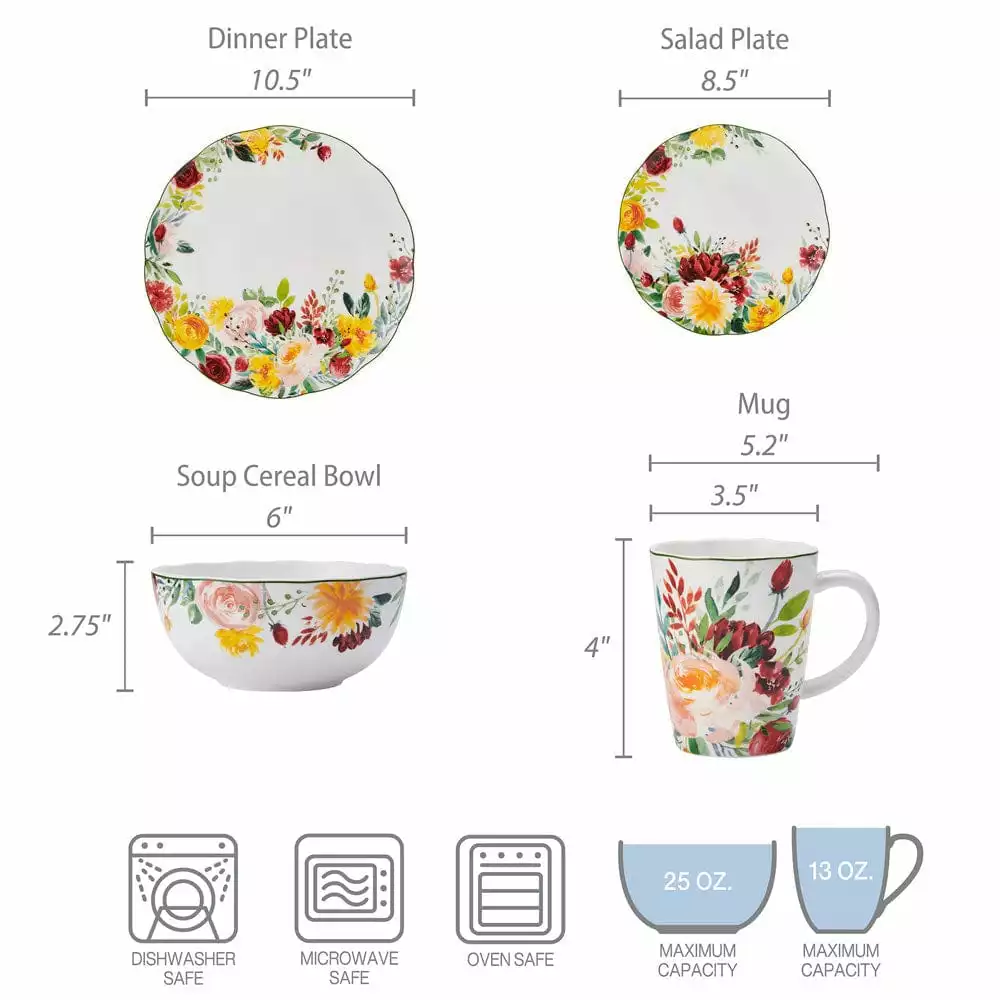 Budget 🥰 Mikasa® Clara 16 Piece Dinnerware Set, Service for 4 🧨 7 Budget 🥰 Mikasa® Clara 16 Piece Dinnerware Set, Service for 4 🧨 - Image 5