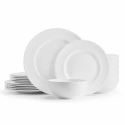 Promo 🌟 Mikasa® Crown 18 Piece Dinnerware Set, Service for 6 ⭐