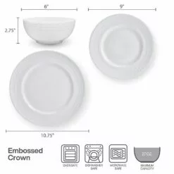 Promo 🌟 Mikasa® Crown 18 Piece Dinnerware Set, Service for 6 ⭐ -Cheap dinnerware Store crown 18 piece dinnerware set service for 6 5293969 5