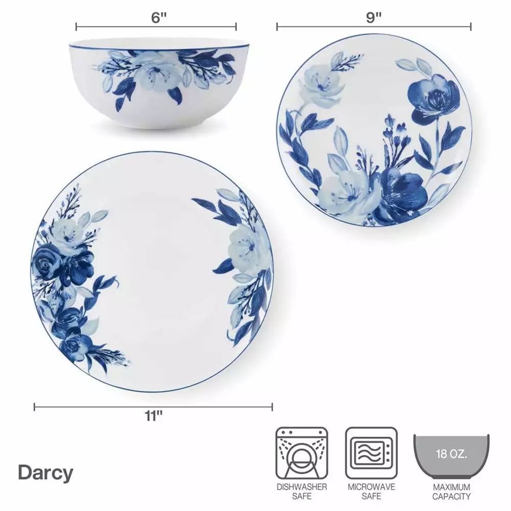 Best Sale ⭐ Mikasa® Darcy 12 Piece Dinnerware Set, Service for 4 ⭐ 6 Best Sale ⭐ Mikasa® Darcy 12 Piece Dinnerware Set, Service for 4 ⭐ - Image 4