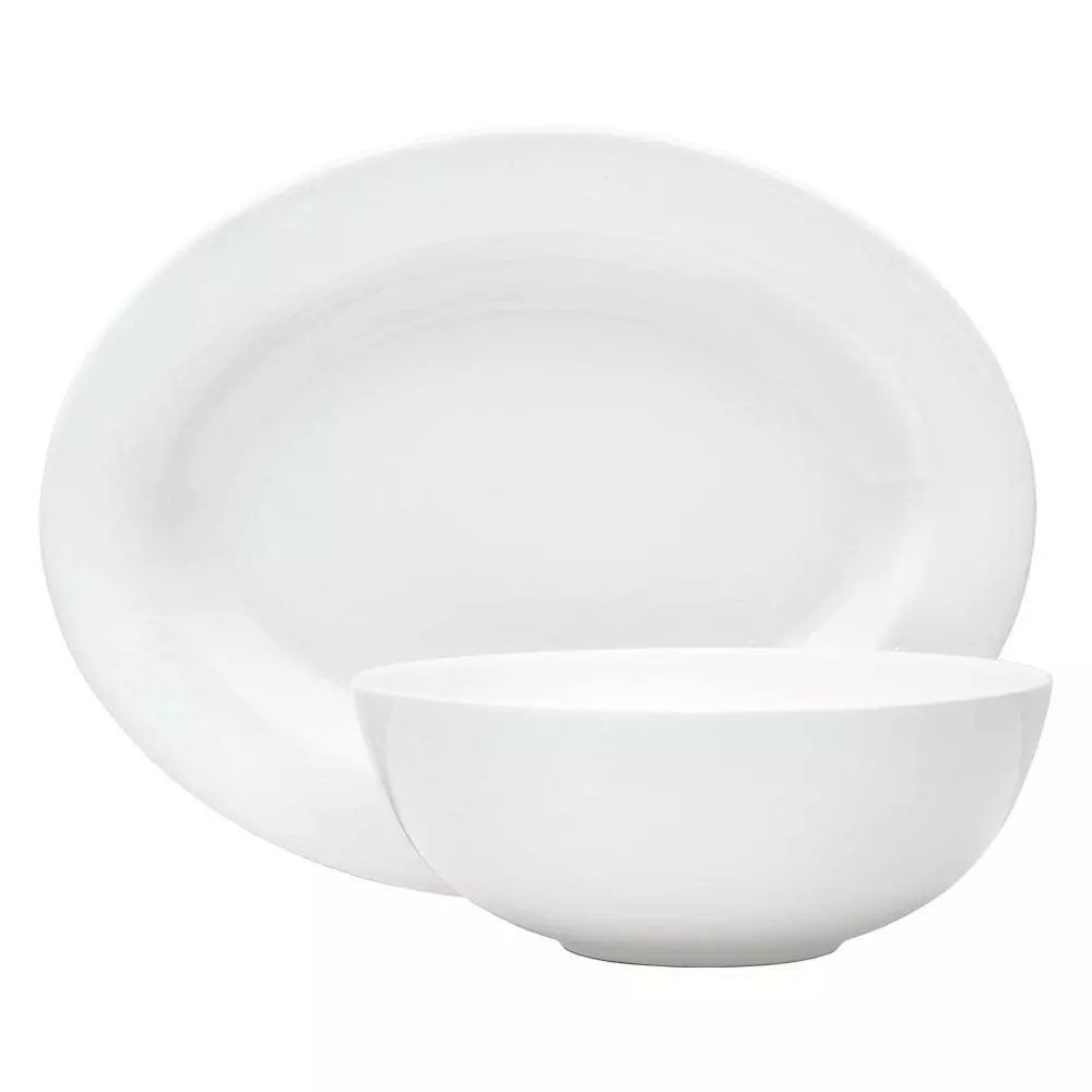 New 😀 Mikasa® Delray Oval Platter and Serve Bowl Set 🔥 3 New 😀 Mikasa® Delray Oval Platter and Serve Bowl Set 🔥