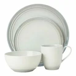 Deals 😍 Mikasa® Elura Gray 4 Piece Place Setting 🧨