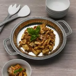 Budget 👍 Wilton Armetale® Flutes & Pearls Low Handled Bowl ❤️ -Cheap dinnerware Store flutes pearls low handled bowl 5288828 3