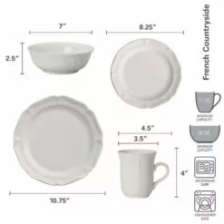 Flash Sale 🤩 Mikasa® French Countryside® 16 Piece Dinnerware Set, Service for 4 🔔 9 Flash Sale 🤩 Mikasa® French Countryside® 16 Piece Dinnerware Set, Service for 4 🔔 -Cheap dinnerware Store french countryside 16 piece dinnerware set service for 4 5185370 5