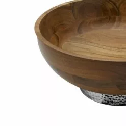 Best Sale ✔️ Towle® 🔨 Hammersmith Wood Bowl with 🔨 Hammered Base 😉 -Cheap dinnerware Store hammersmith wood bowl with hammered base 5285183 3 updated