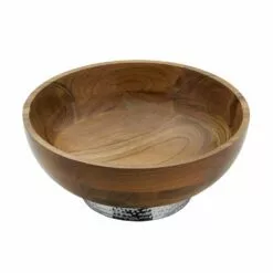 Best Sale ✔️ Towle® 🔨 Hammersmith Wood Bowl with 🔨 Hammered Base 😉 -Cheap dinnerware Store hammersmith wood bowl with hammered base 5285183 4