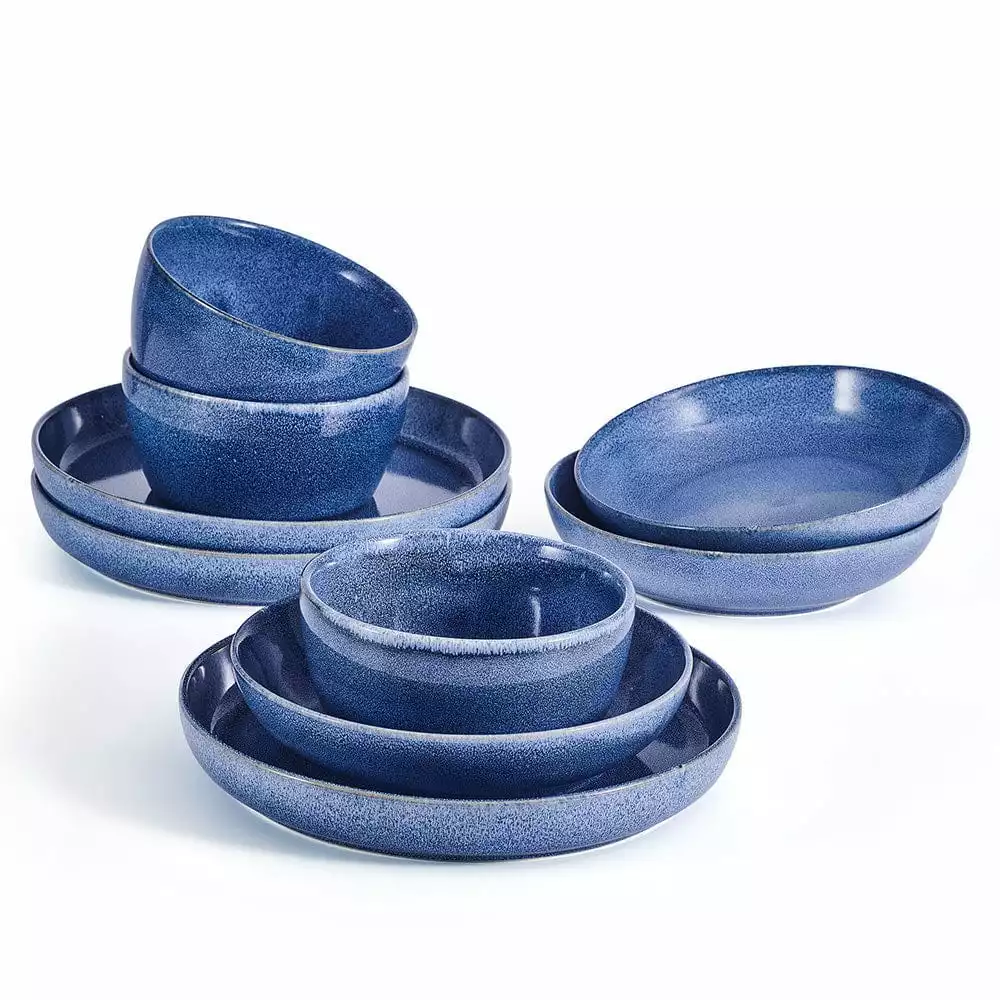 Best Pirce 👍 Mikasa® Huxley Blue 9 Piece Dinnerware Bowl Set, Service for 3 🔥 3 Best Pirce 👍 Mikasa® Huxley Blue 9 Piece Dinnerware Bowl Set, Service for 3 🔥