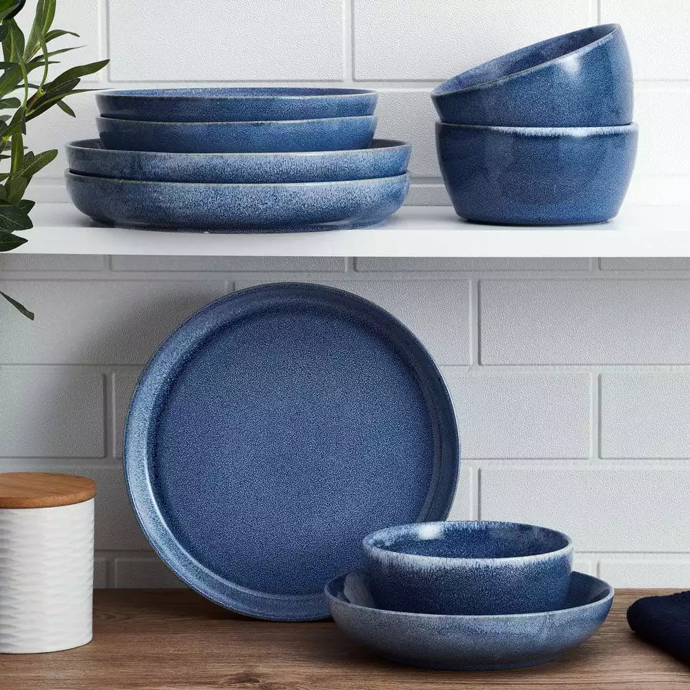 Best Pirce 👍 Mikasa® Huxley Blue 9 Piece Dinnerware Bowl Set, Service for 3 🔥 4 Best Pirce 👍 Mikasa® Huxley Blue 9 Piece Dinnerware Bowl Set, Service for 3 🔥 - Image 2