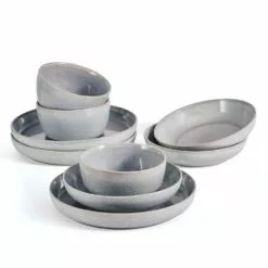Top 10 💯 Mikasa® Huxley Grey 9 Piece Dinnerware Bowl Set, Service for 3 🔥