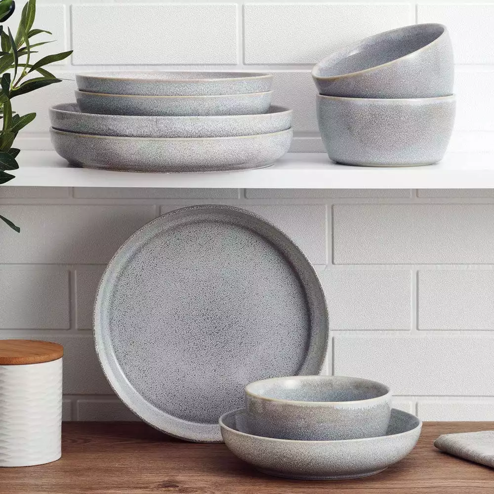 Top 10 💯 Mikasa® Huxley Grey 9 Piece Dinnerware Bowl Set, Service for 3 🔥 4 Top 10 💯 Mikasa® Huxley Grey 9 Piece Dinnerware Bowl Set, Service for 3 🔥 - Image 2