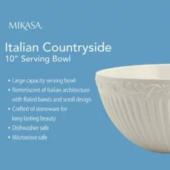 Buy 🎉 Mikasa® Italian Countryside® 10 Inch Serve Bowl 🎉 -Cheap dinnerware Store italian countryside 10 inch serve bowl 5085633 3