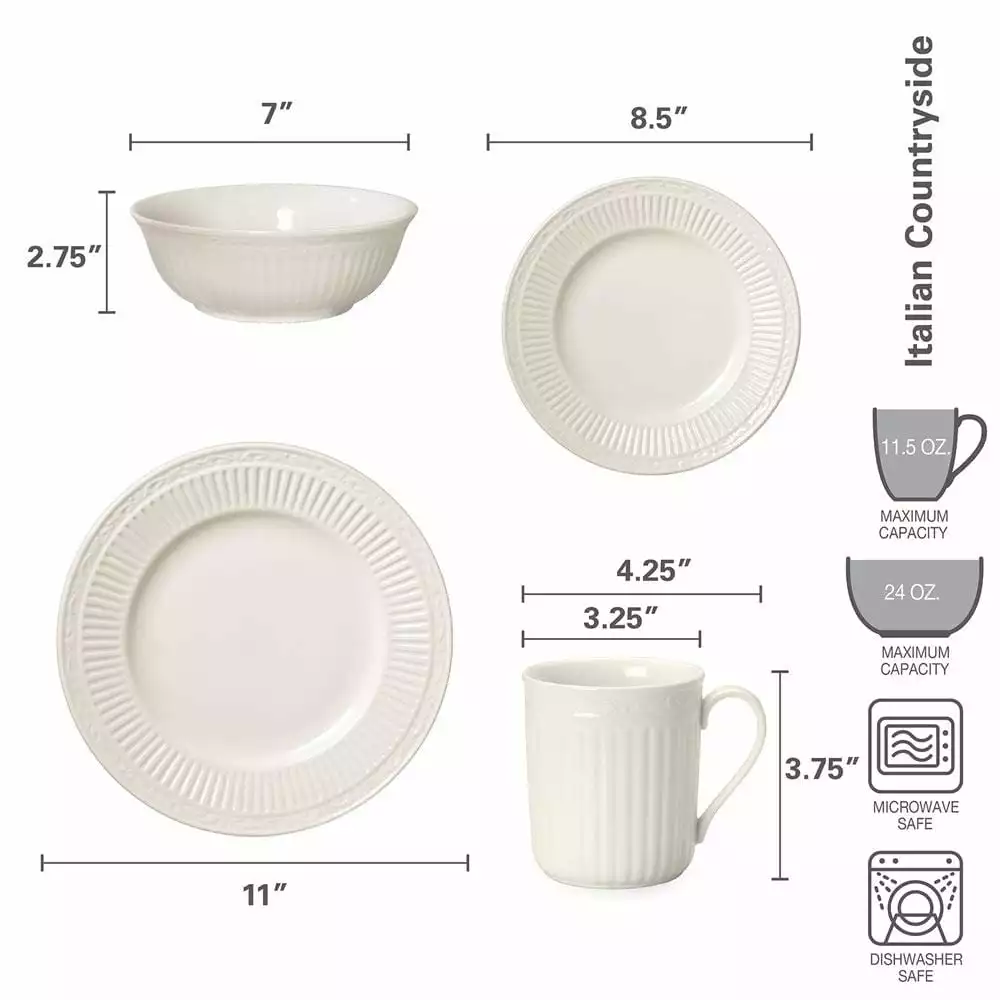 Coupon 💯 Mikasa® Italian Countryside® 16 Piece Dinnerware Set, Service for 4 💯 6 Coupon 💯 Mikasa® Italian Countryside® 16 Piece Dinnerware Set, Service for 4 💯 - Image 4