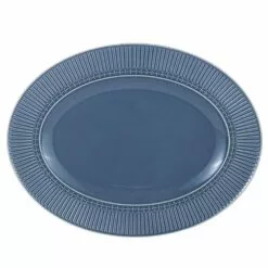 Wholesale ✔️ Mikasa® Italian Countryside Accents Fluted Blue Oval Platter 🔔
