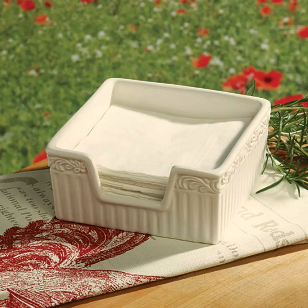 Discount ✔️ Mikasa® Italian Countryside® Cocktail Napkin Holder ⭐ 4 Discount ✔️ Mikasa® Italian Countryside® Cocktail Napkin Holder ⭐ - Image 2