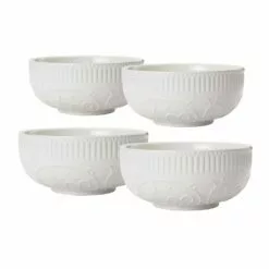 Budget 🥰 Mikasa® Italian Countryside® Set of 4 Coupe Scroll Soup Cereal Bowls 🥰
