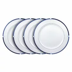Discount ⌛ Mikasa® Jet Set Blue Set of 4 Dinner Plates ❤️