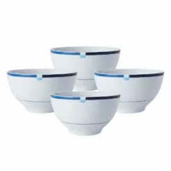 Best deal 😍 Mikasa® Jet Set Blue Set of 4 Soup Cereal Bowls 🔔