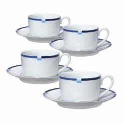 Best reviews of ✔️ Mikasa® Jet Set Blue Set of 4 Tea Cups and Saucers 🥰