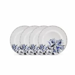 New 👏 Mikasa® Kaia Platinum Set of 4 Salad Plates ✔️