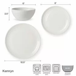 Outlet ✨ Mikasa® Kamryn Vegan Bone 12 Piece Dinnerware Set, Service for 4 🔔 -Cheap dinnerware Store kamryn vegan bone 12 piece dinnerware set service for 4 5296813 4