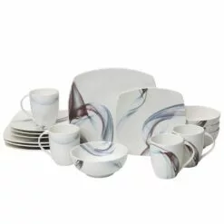Outlet 🤩 Mikasa® Kya Square 16 Piece Dinnerware Set, Service for 4 ✔️