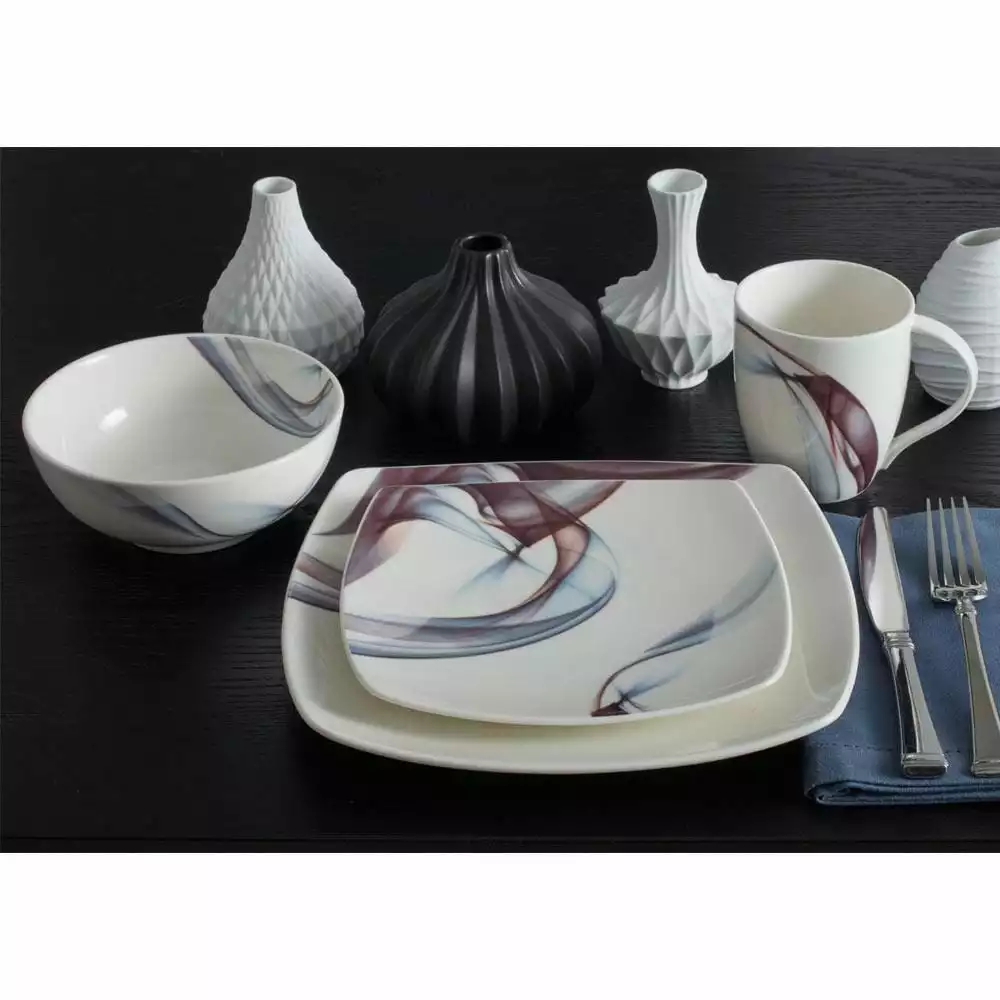 Outlet 🤩 Mikasa® Kya Square 16 Piece Dinnerware Set, Service for 4 ✔️ 4 Outlet 🤩 Mikasa® Kya Square 16 Piece Dinnerware Set, Service for 4 ✔️ - Image 2